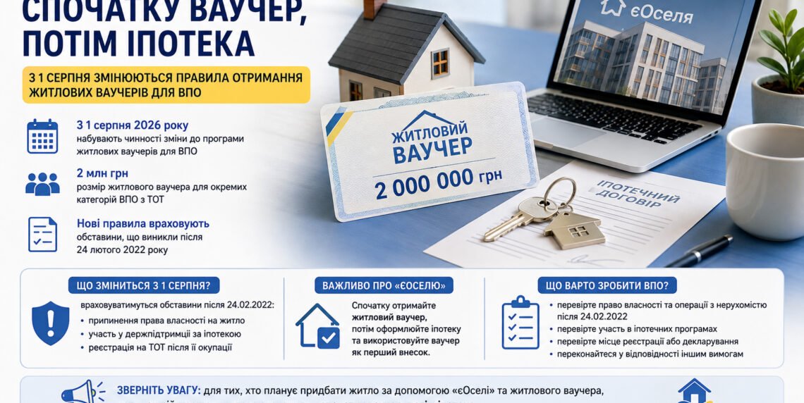 КОНСУЛЬТАЦІЯ ЮРИСТА. Спочатку ваучер, потім іпотека – змінено правила отримання житлових ваучерів для ВПО